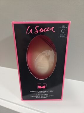 La Senza Seamless Feather-Lite Push Up Bra Suntan Bronze Size C Used Once #Party